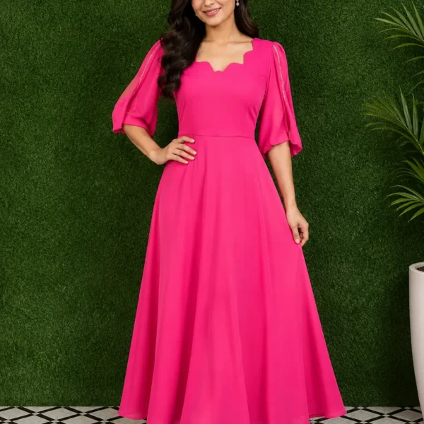 Blush Pink Elegance Maxi Dress