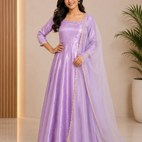 Lavender Grace Maxi with Shawl