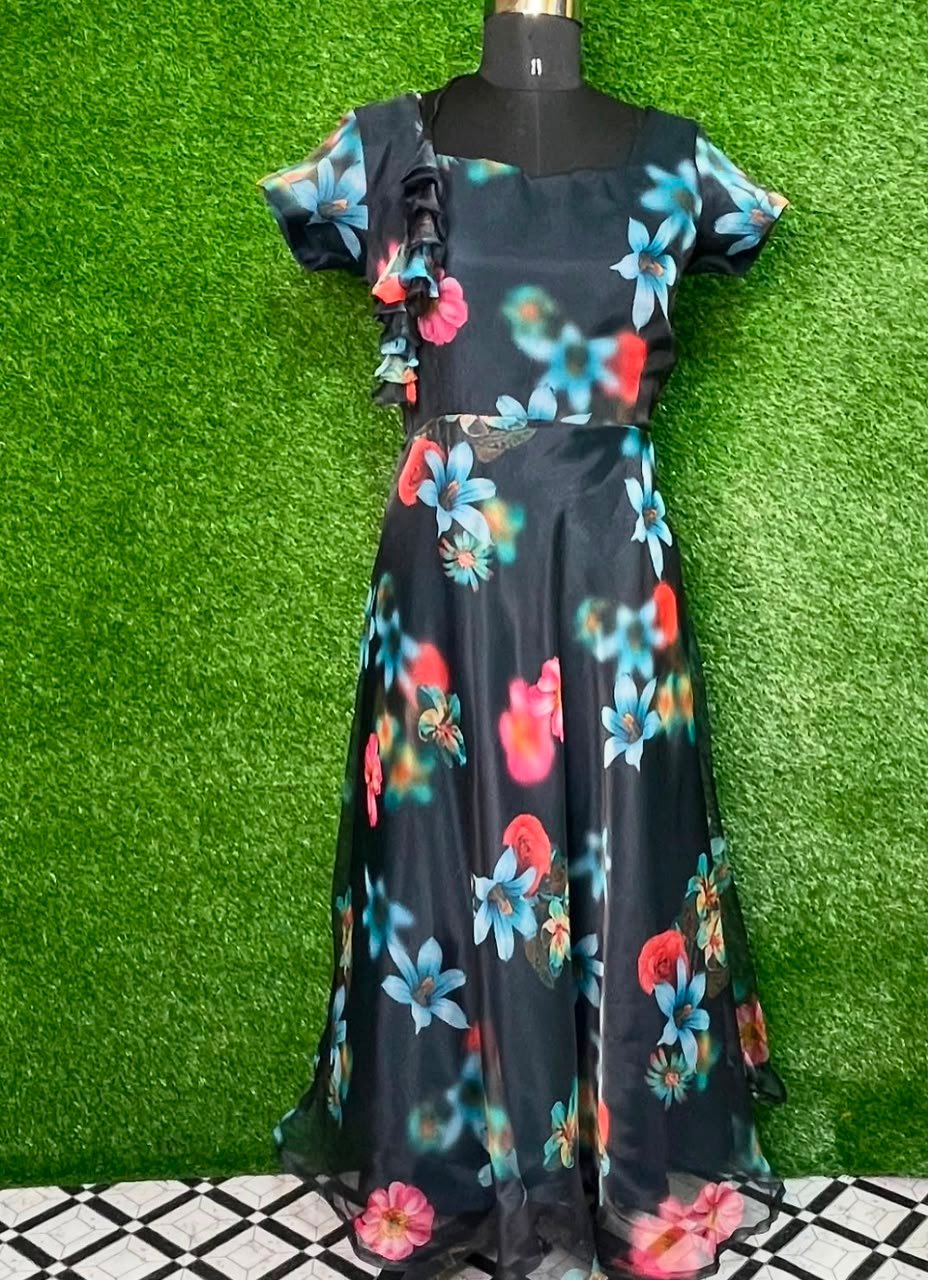Midnight Bloom Floral Maxi Dress