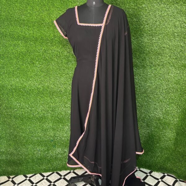 Black Maxi Dress with Shawl