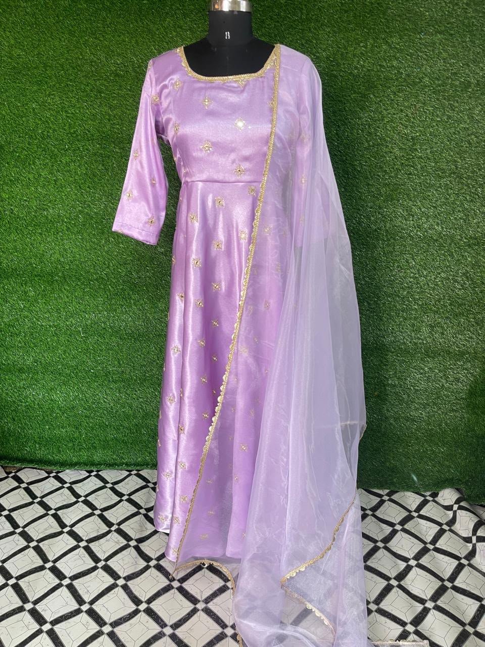 Lavender Grace Maxi with Shawl