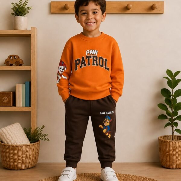 Boys' Paw Patrol Orange & Brown Winter Co-ord Set