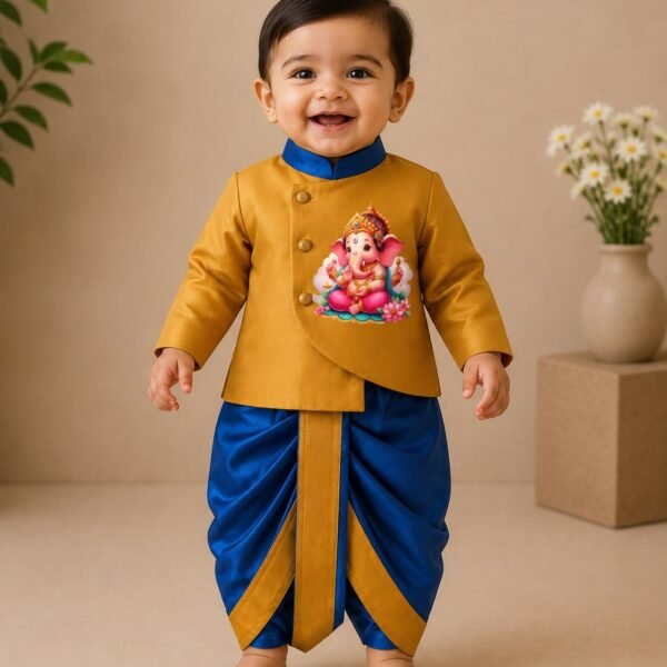 Vinayagar Chaturthi Special Dhoti Kurta Set