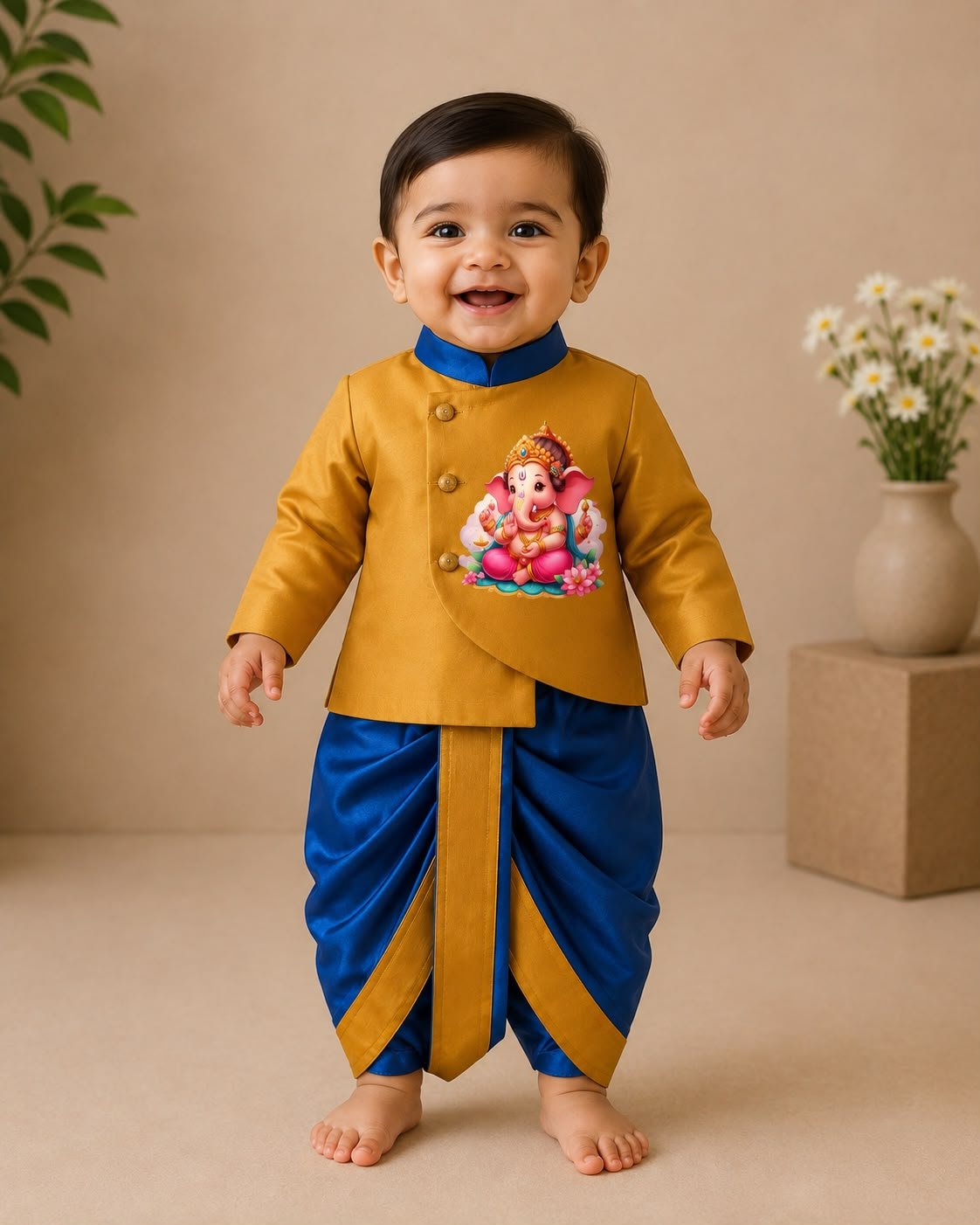 Vinayagar Chaturthi Special Dhoti Kurta Set