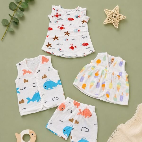 Whimsical Prints Cotton Baby 3-Set Bundle