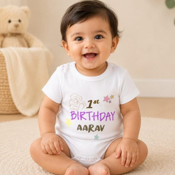 Personalized Birthday Custom Name Baby Bodysuit
