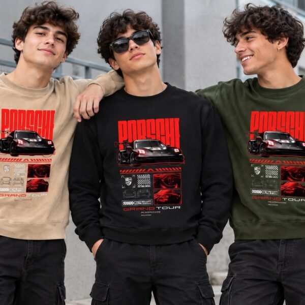 Porsche "Grand Tour" Printed Crewneck Sweatshirt (Buy 2 Get 1)