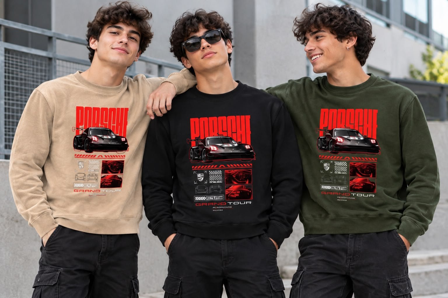 Porsche Grand Tour Printed Crewneck Sweatshirt (Buy 2 Get 1