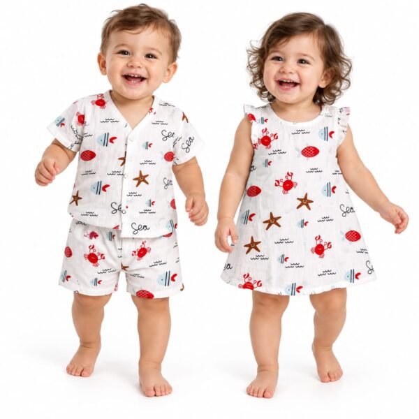 Under the Sea Nautical Sibling Matching Outfits